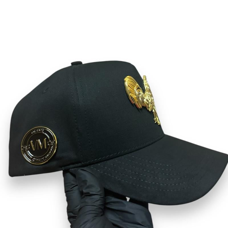 The Golden Rooster Suede Snapback Cap - High Quality