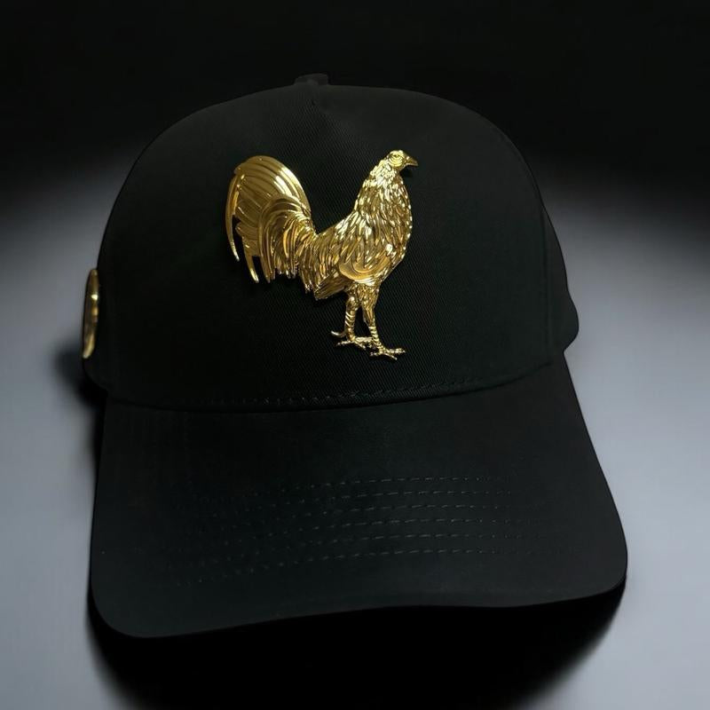 The Golden Rooster Suede Snapback Cap - High Quality