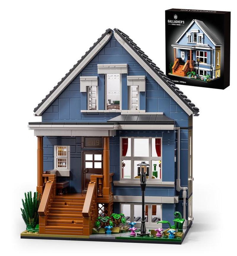 Tiktokshopblackfriday Brick Shame Family House Building Set – DIY Home Construction Blocks Kit with Detailed Rooms & Furniture, Creative Display Gift for Kids, Teens & Adults