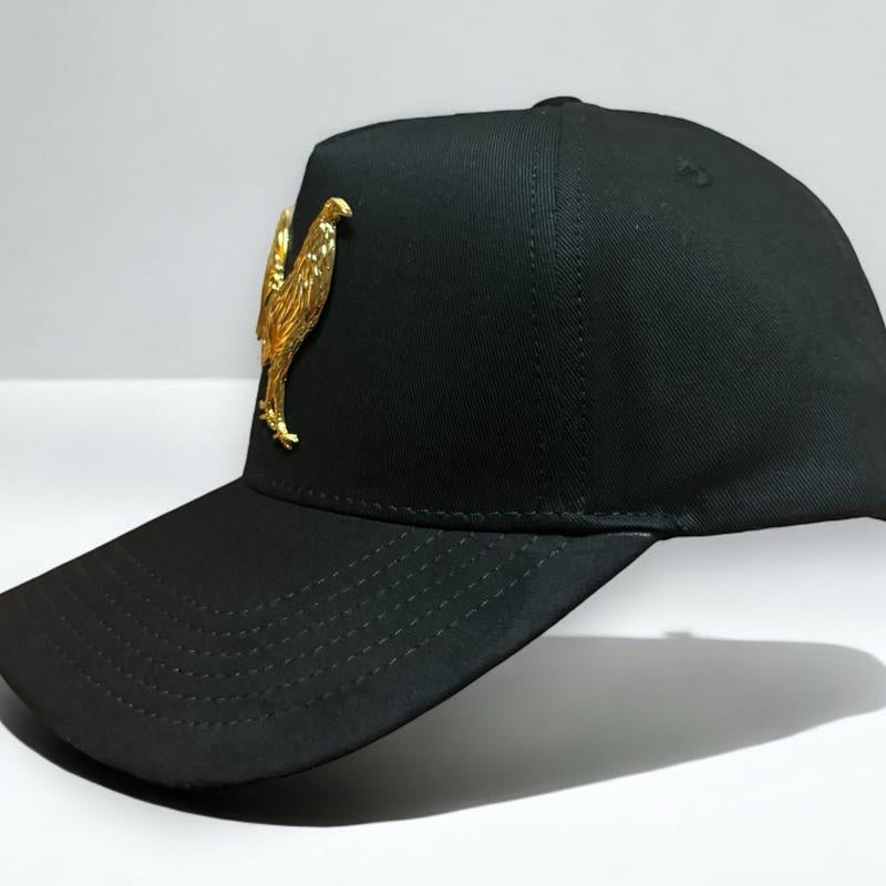 The Golden Rooster Suede Snapback Cap - High Quality