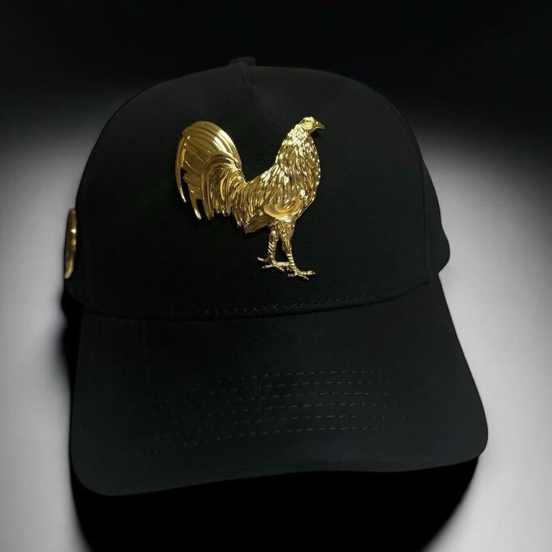 The Golden Rooster Suede Snapback Cap - High Quality