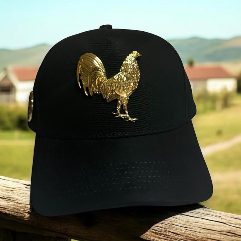 The Golden Rooster Suede Snapback Cap - High Quality
