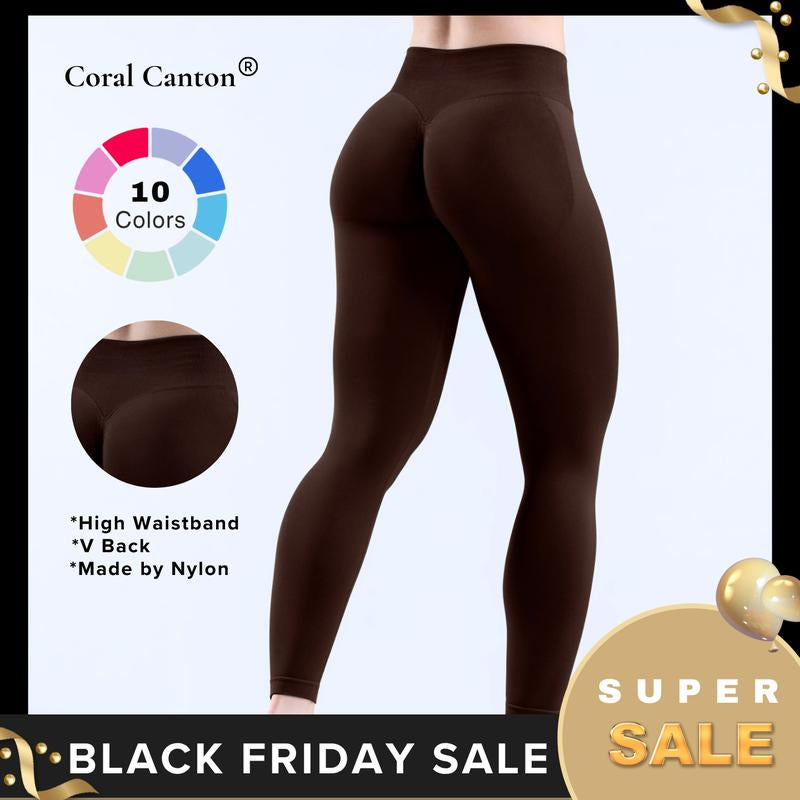 Coral Canton High Waisted Seamless Impact Leggings for Women Tummy Control Compression Workout Pants with Scrunch Butt No Front Seam Buttery Soft Yoga Gym Leggings Sculpting Fit All Season Activewear
