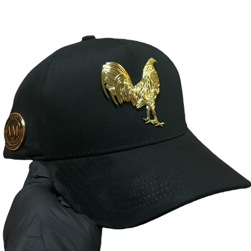 The Golden Rooster Suede Snapback Cap - High Quality